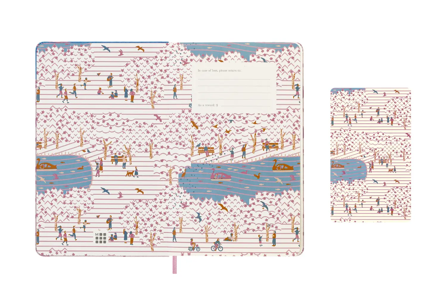 Bild: 8056598851434 | Moleskine Notizbuch - Sakura Large/A5, Liniert, Stoffeinband, Fahrrad