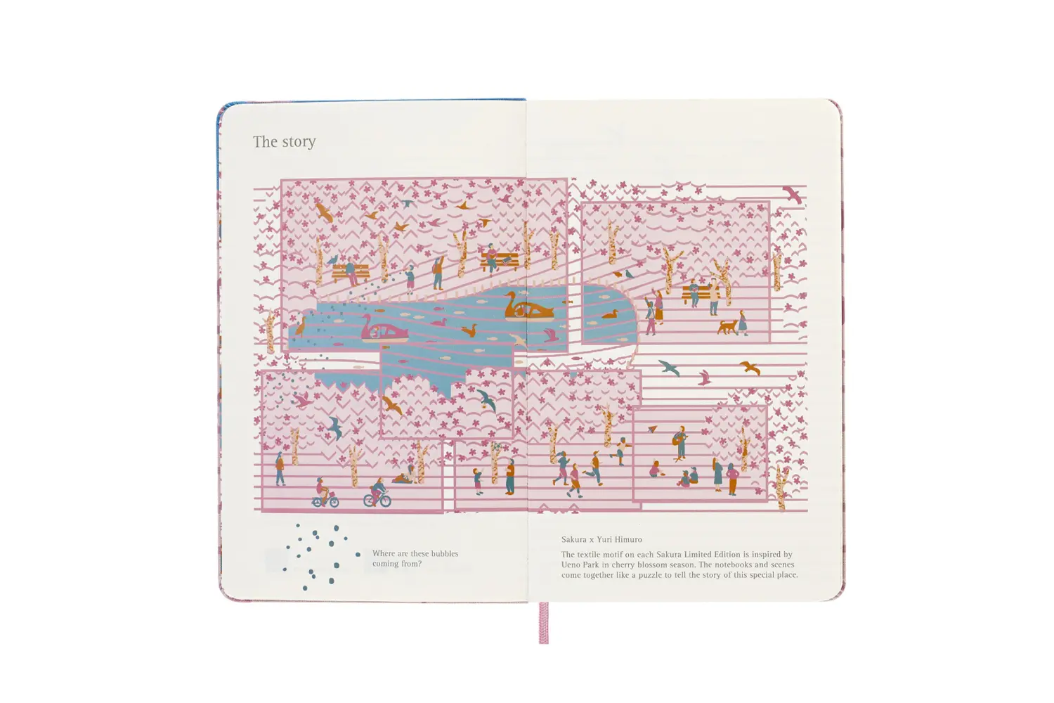 Bild: 8056598851434 | Moleskine Notizbuch - Sakura Large/A5, Liniert, Stoffeinband, Fahrrad