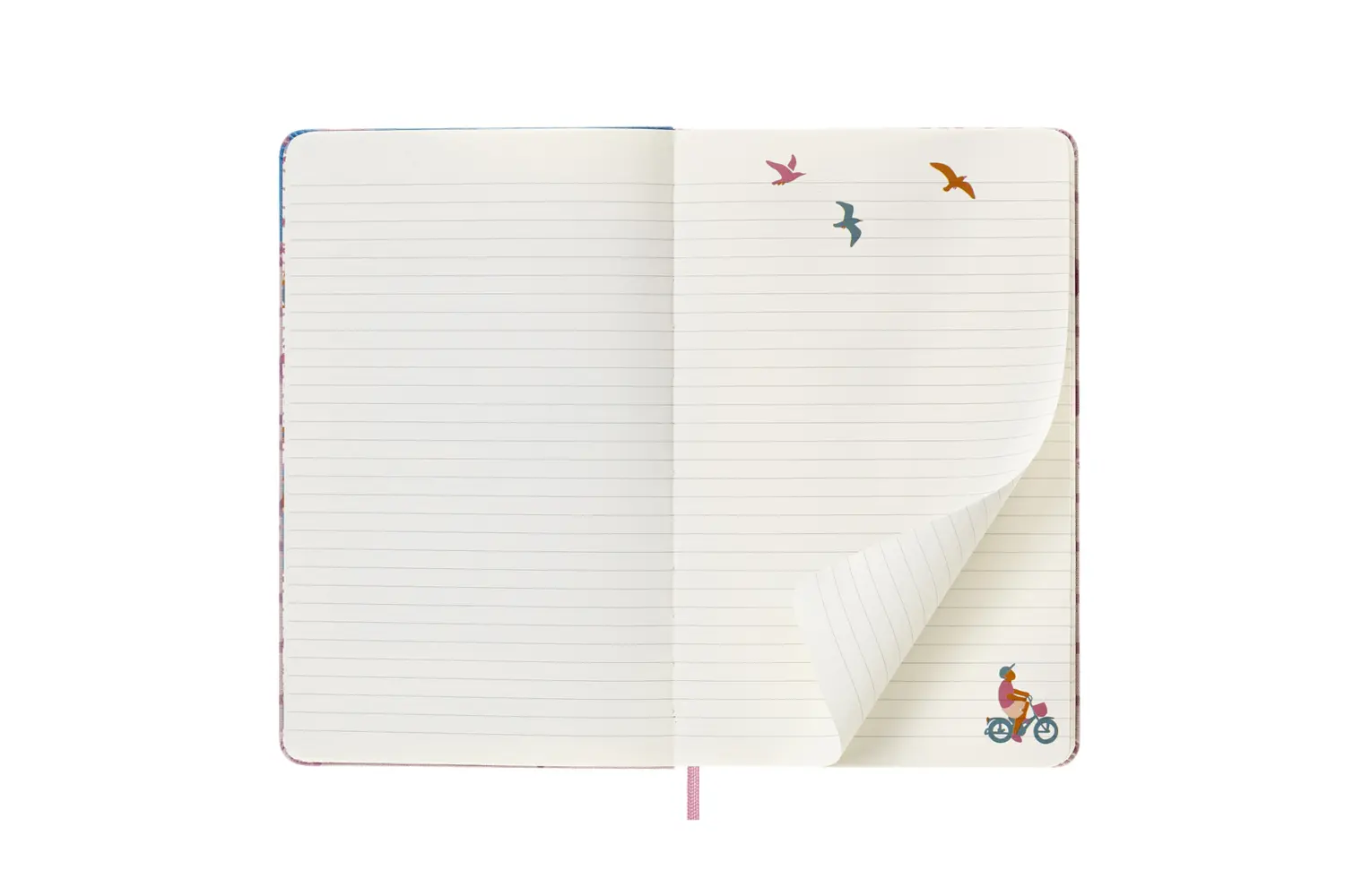 Bild: 8056598851434 | Moleskine Notizbuch - Sakura Large/A5, Liniert, Stoffeinband, Fahrrad