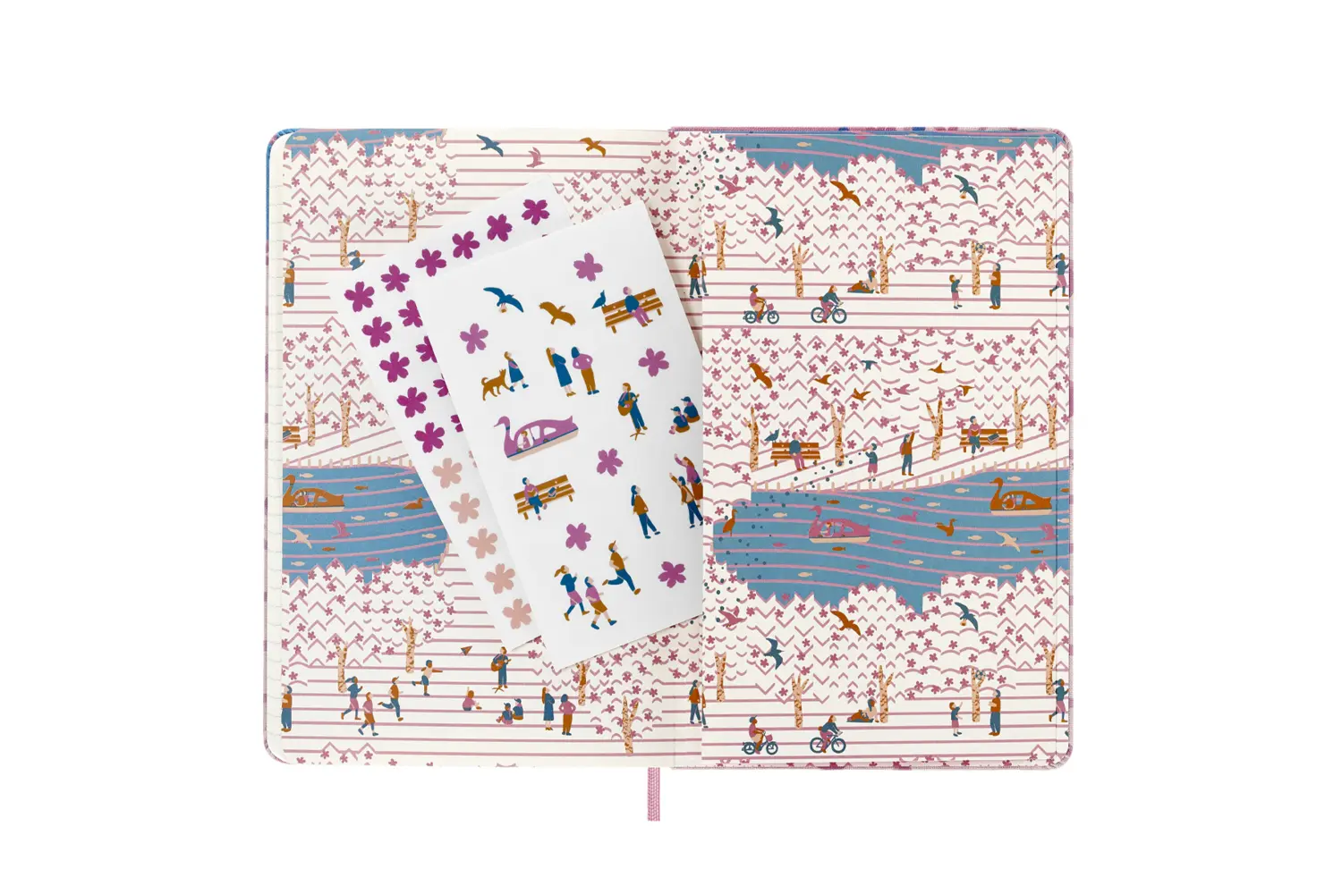 Bild: 8056598851434 | Moleskine Notizbuch - Sakura Large/A5, Liniert, Stoffeinband, Fahrrad