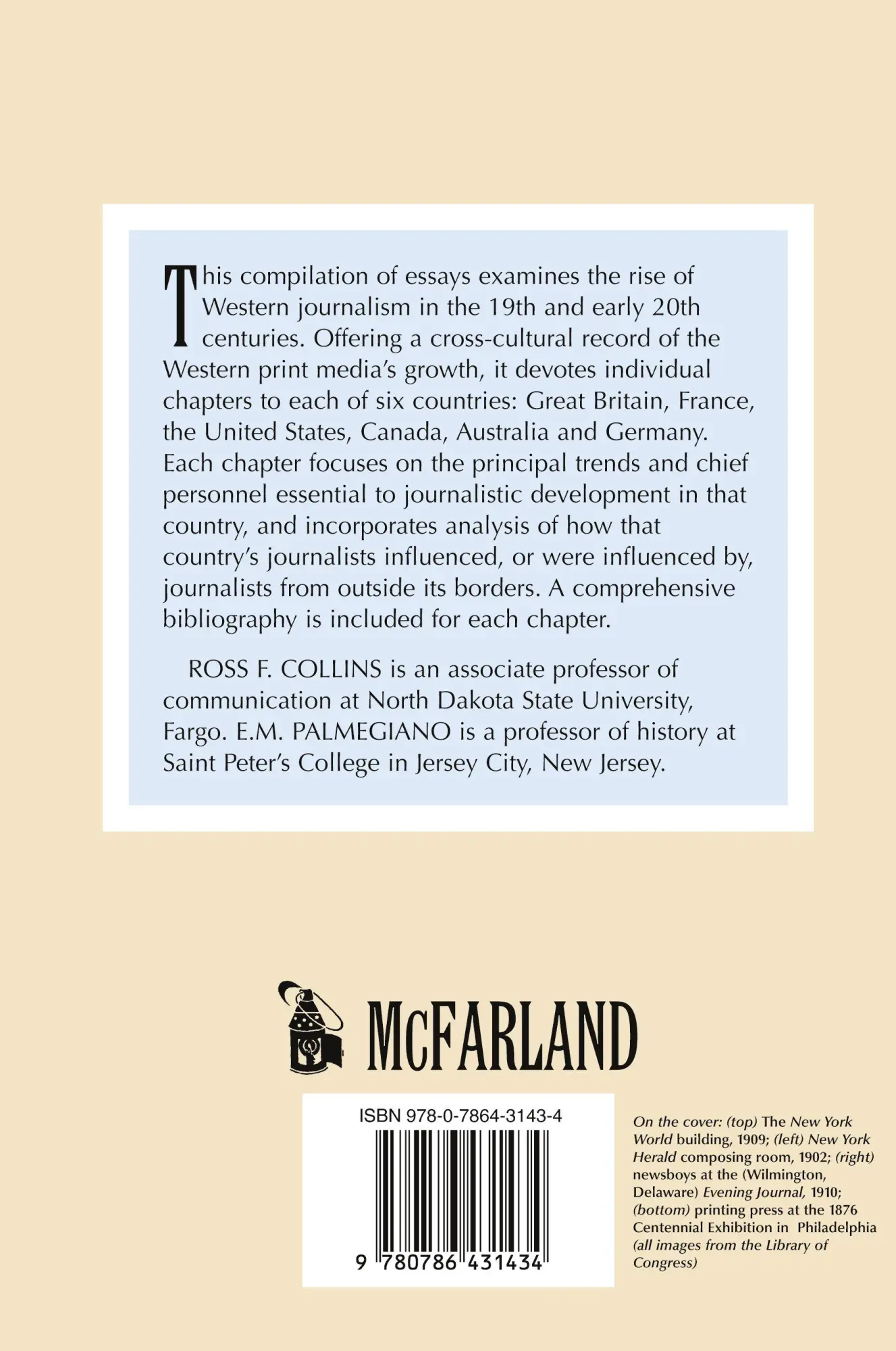 Rückseite: 9780786431434 | The Rise of Western Journalism, 1815-1914 | Ross F. Collins (u. a.)