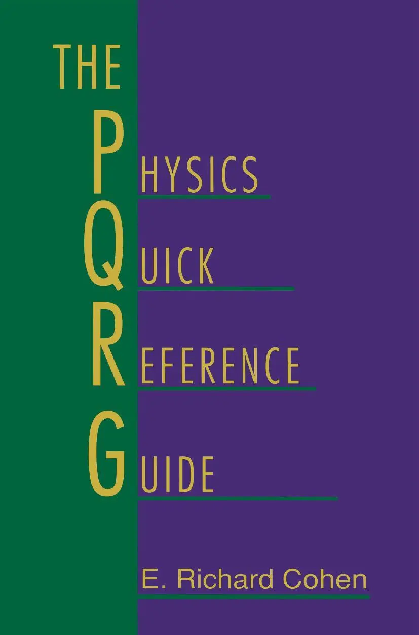 Cover: 9781563961434 | The Physics Quick Reference Guide | Richard Cohen | Taschenbuch | x