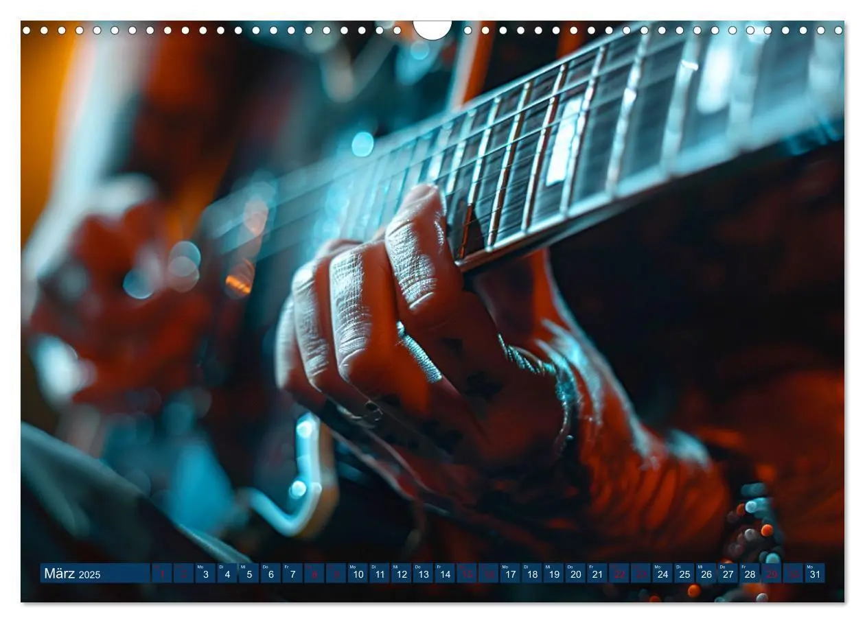 Bild: 9783457141434 | Wegbegleiter Gitarre (Wandkalender 2025 DIN A3 quer), CALVENDO...