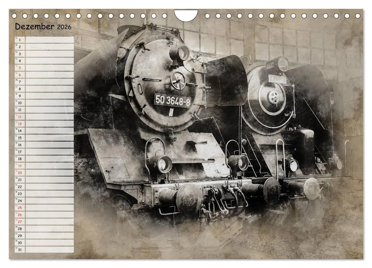 Bild: 9783457901434 | Dampflok Impressionen (Wandkalender 2026 DIN A4 quer), CALVENDO...