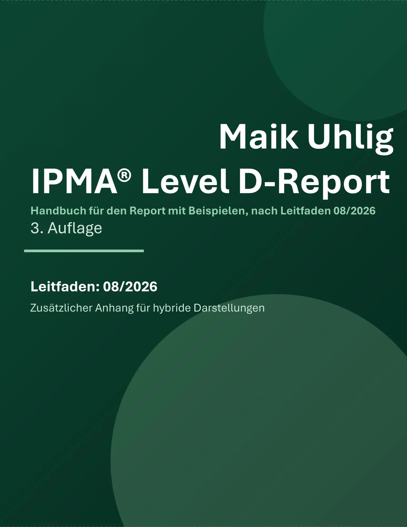 Cover: 9783696731434 | IPMA(R) Level D - Report | Maik Uhlig | Taschenbuch | 290 S. | Deutsch