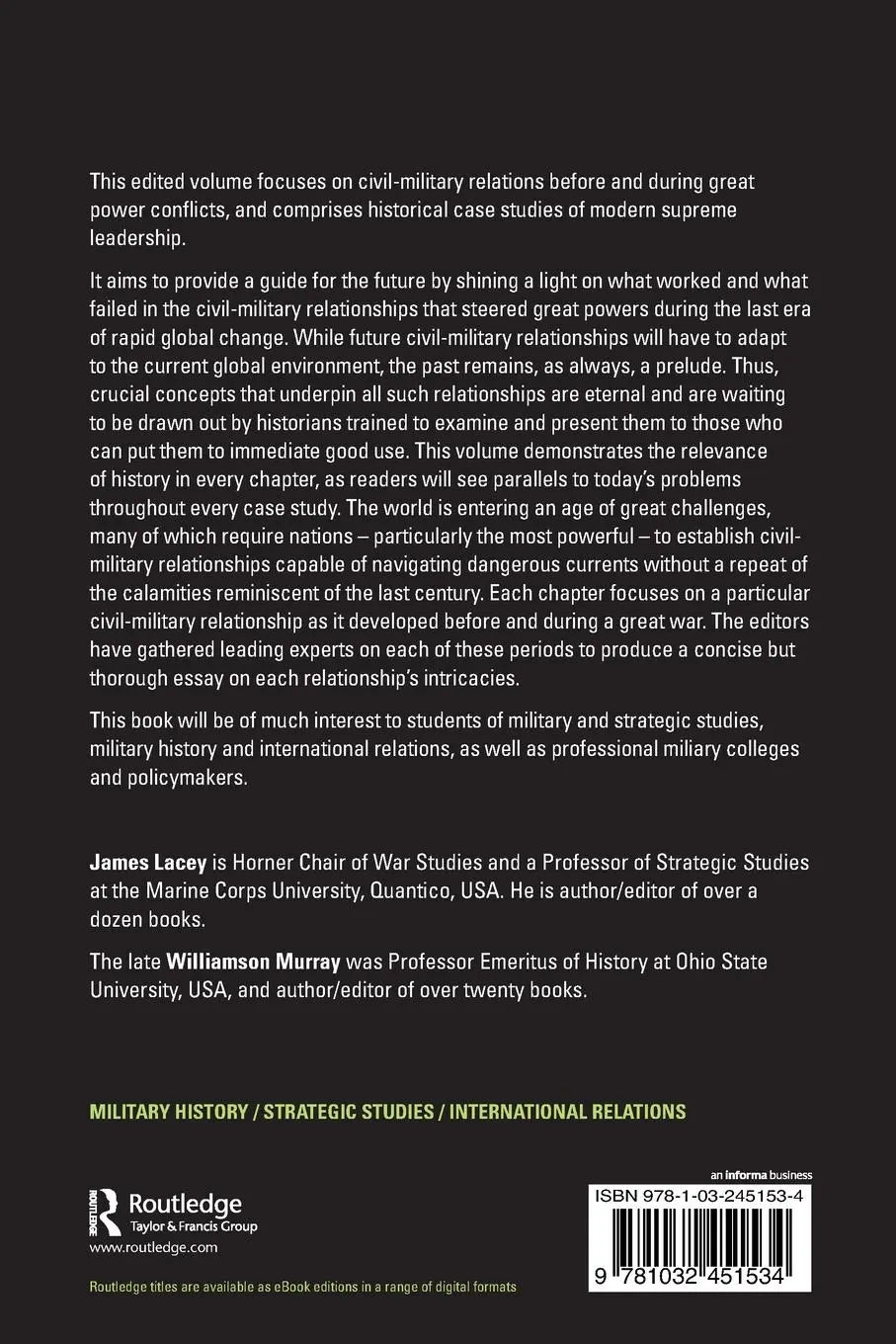 Rückseite: 9781032451534 | Supreme Leadership in Modern War | James Lacey (u. a.) | Taschenbuch
