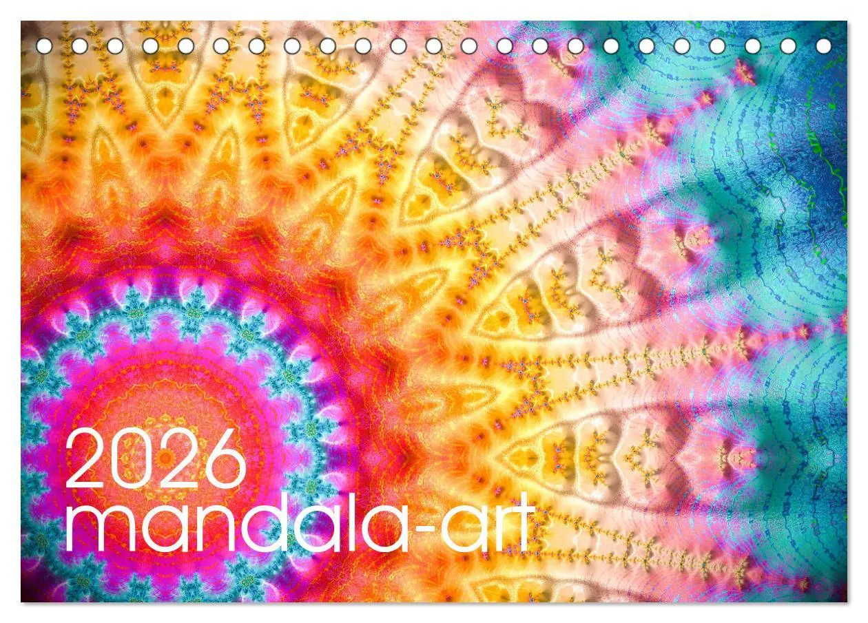 Cover: 9783457751534 | mandala-art (Tischkalender 2026 DIN A5 quer), CALVENDO Monatskalender