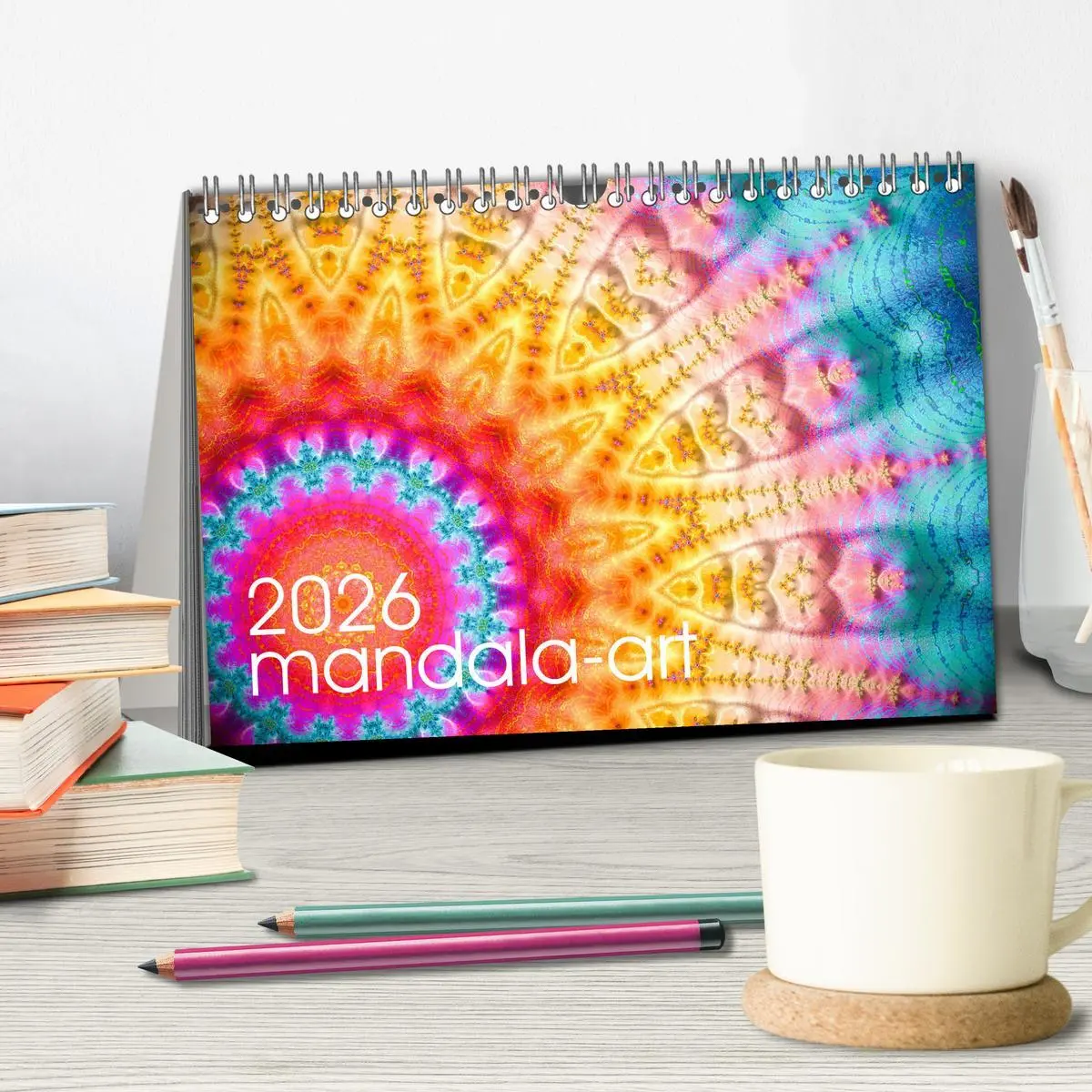 Bild: 9783457751534 | mandala-art (Tischkalender 2026 DIN A5 quer), CALVENDO Monatskalender