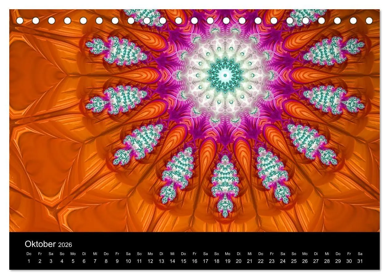 Bild: 9783457751534 | mandala-art (Tischkalender 2026 DIN A5 quer), CALVENDO Monatskalender