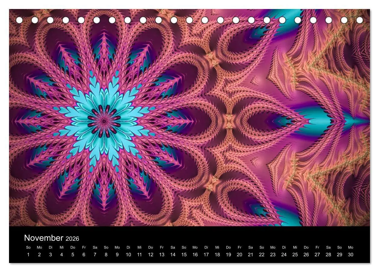 Bild: 9783457751534 | mandala-art (Tischkalender 2026 DIN A5 quer), CALVENDO Monatskalender