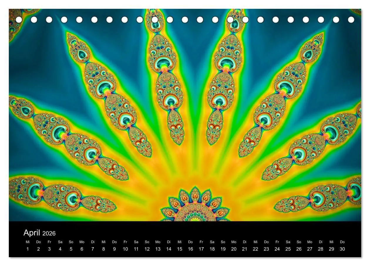 Bild: 9783457751534 | mandala-art (Tischkalender 2026 DIN A5 quer), CALVENDO Monatskalender