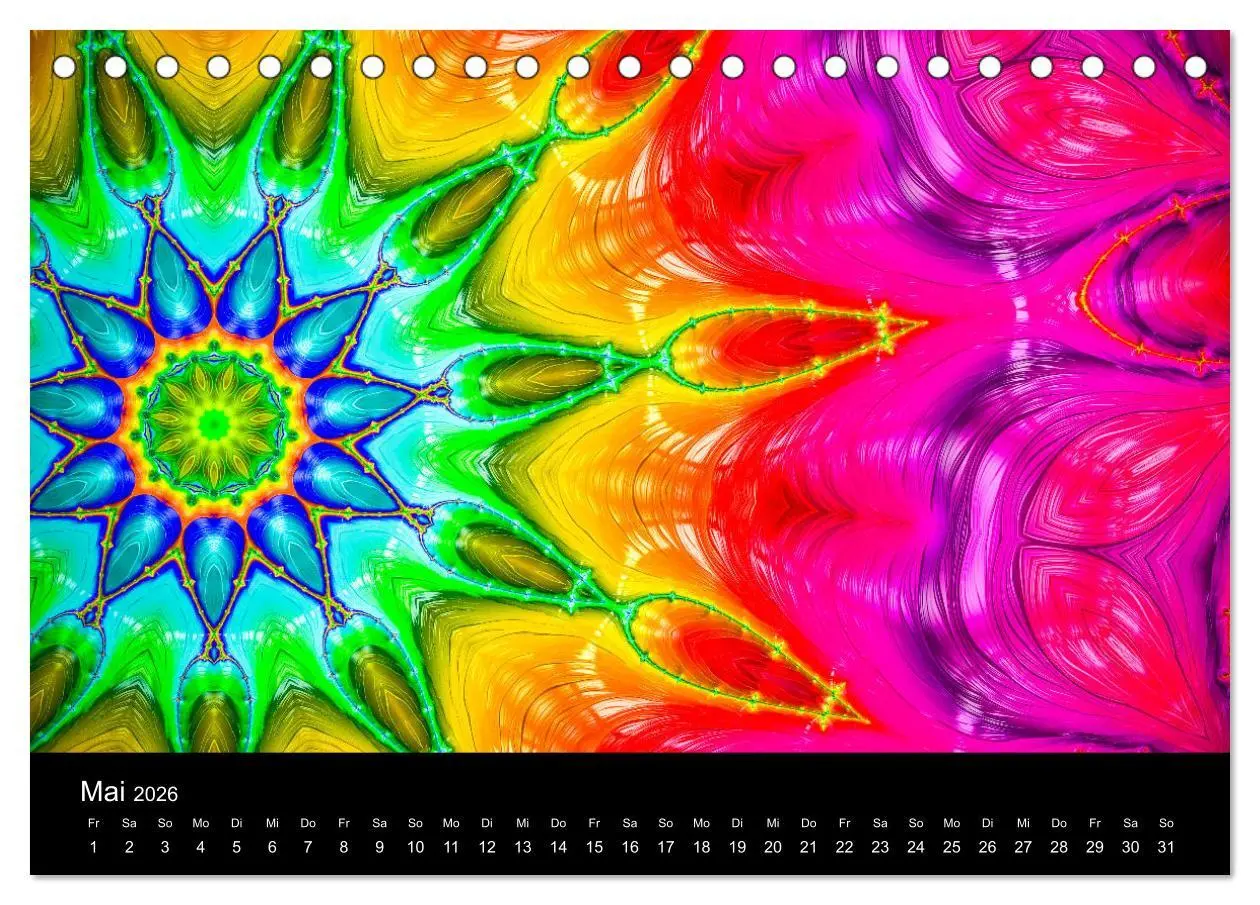 Bild: 9783457751534 | mandala-art (Tischkalender 2026 DIN A5 quer), CALVENDO Monatskalender