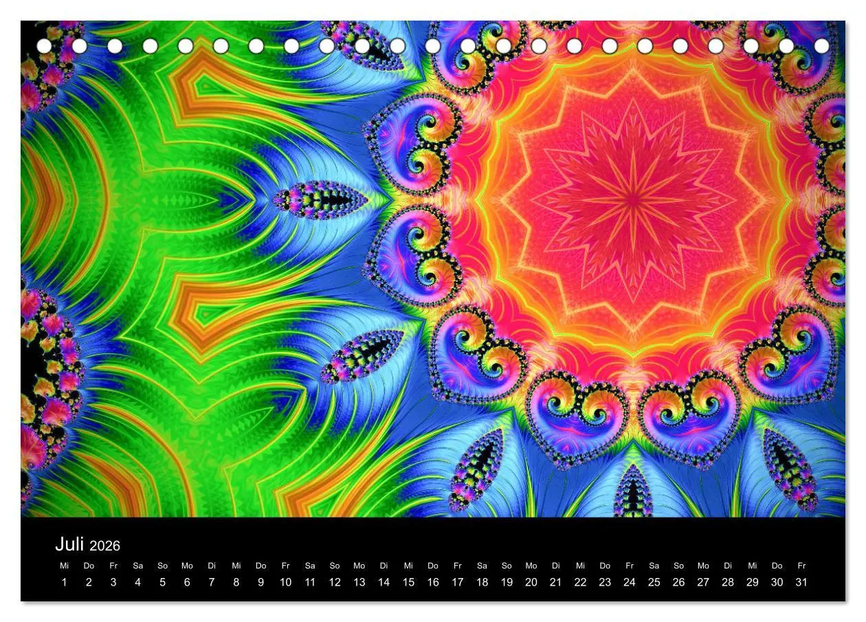 Bild: 9783457751534 | mandala-art (Tischkalender 2026 DIN A5 quer), CALVENDO Monatskalender