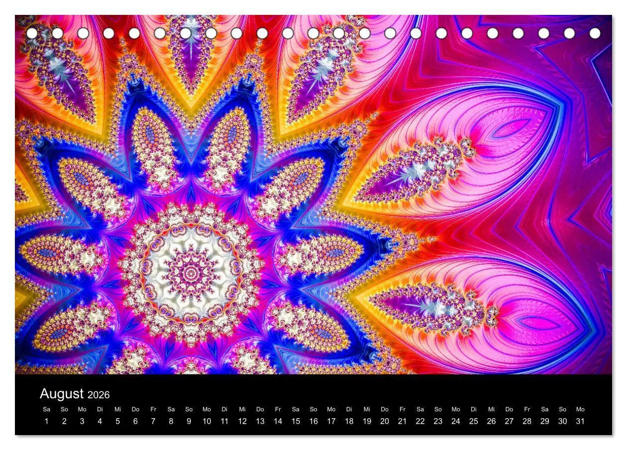 Bild: 9783457751534 | mandala-art (Tischkalender 2026 DIN A5 quer), CALVENDO Monatskalender
