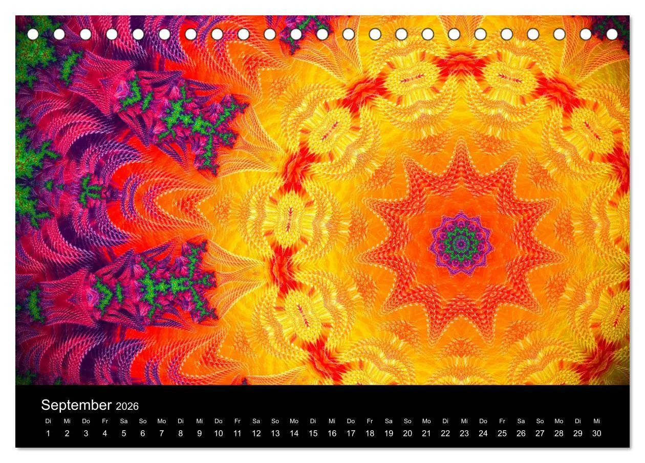 Bild: 9783457751534 | mandala-art (Tischkalender 2026 DIN A5 quer), CALVENDO Monatskalender