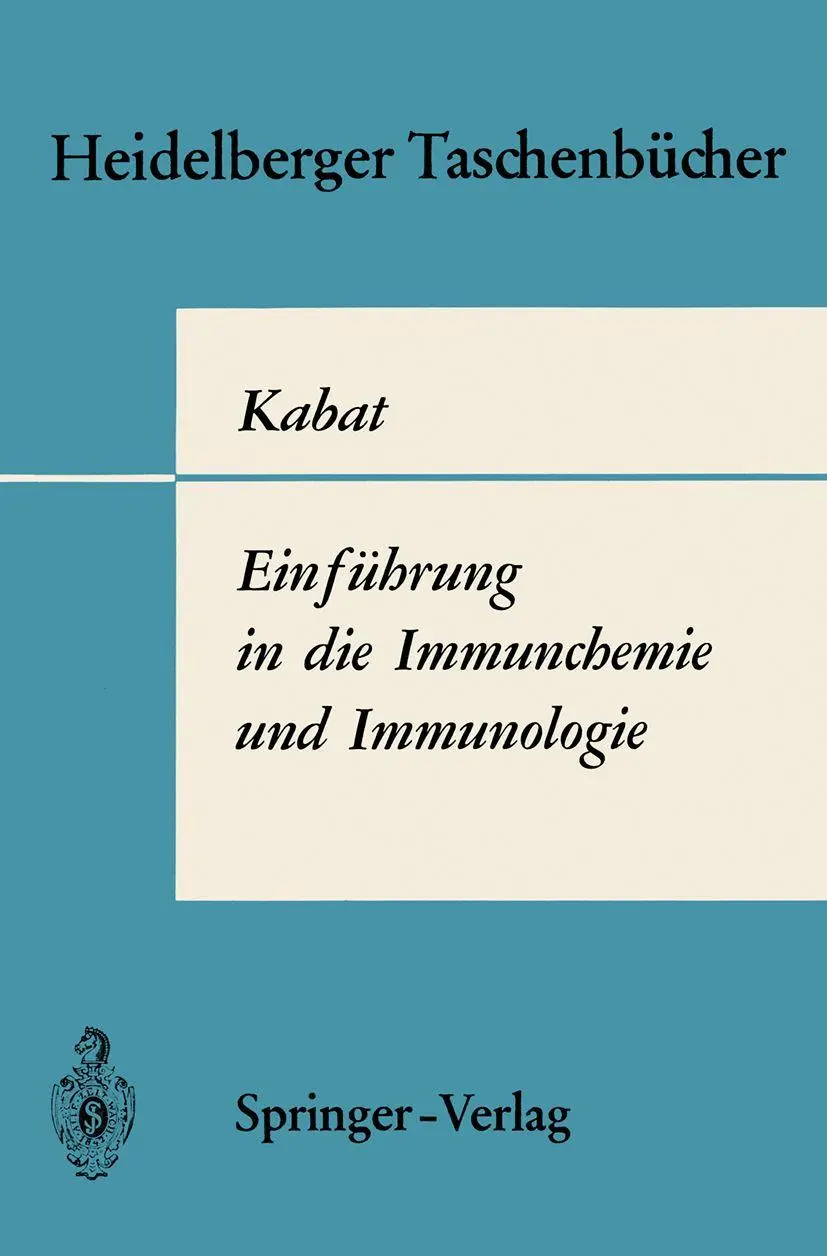 Einführung in die Immunchemie und Immunologie (Heidelberger Taschenbücher)