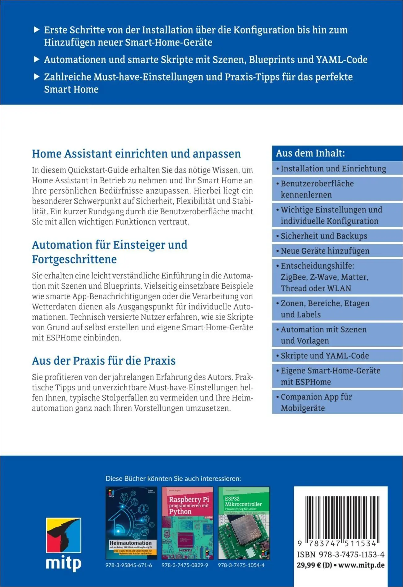 Autor: 9783747511534 | Ihr Smart Home mit Home Assistant | Oliver Kluth | Taschenbuch | 2026