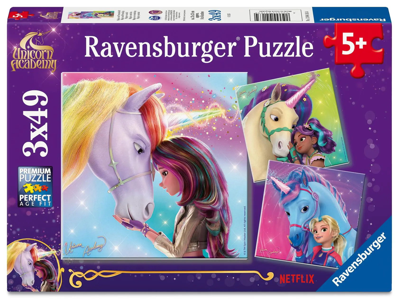 Cover: 4005555041634 | Kinderpuzzle 3x49 Teile - Unicorn Academy - Magie und Freundschaft