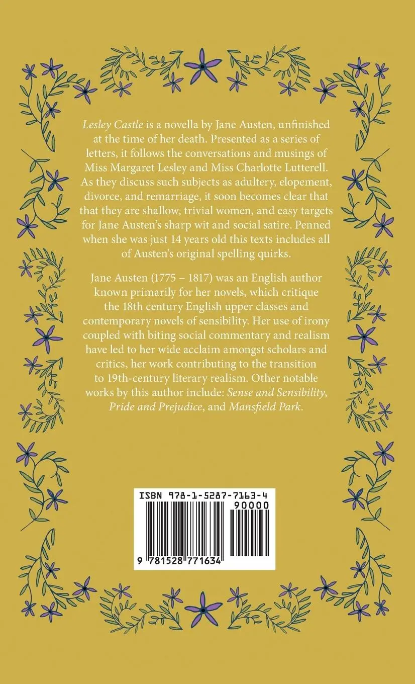 Rückseite: 9781528771634 | An Unfinished Novel in Letters - Lesley Castle | Jane Austen | Buch