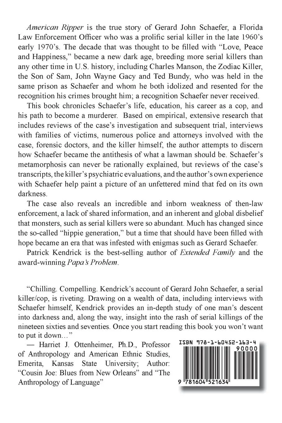 Rückseite: 9781604521634 | American Ripper | The Enigma Of America's Serial Killer Cop | Kendrick