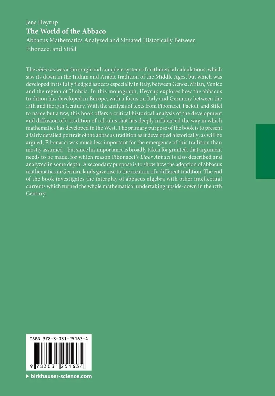 Rückseite: 9783031251634 | The World of the Abbaco | Jens Høyrup | Taschenbuch | xi | Englisch