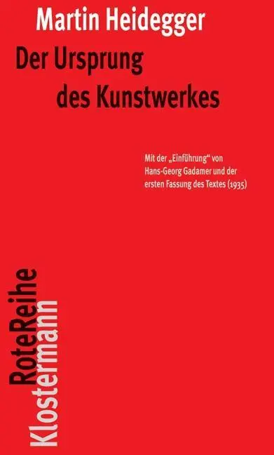 Cover: 9783465041634 | Der Ursprung des Kunstwerkes | Martin Heidegger | Taschenbuch | IX
