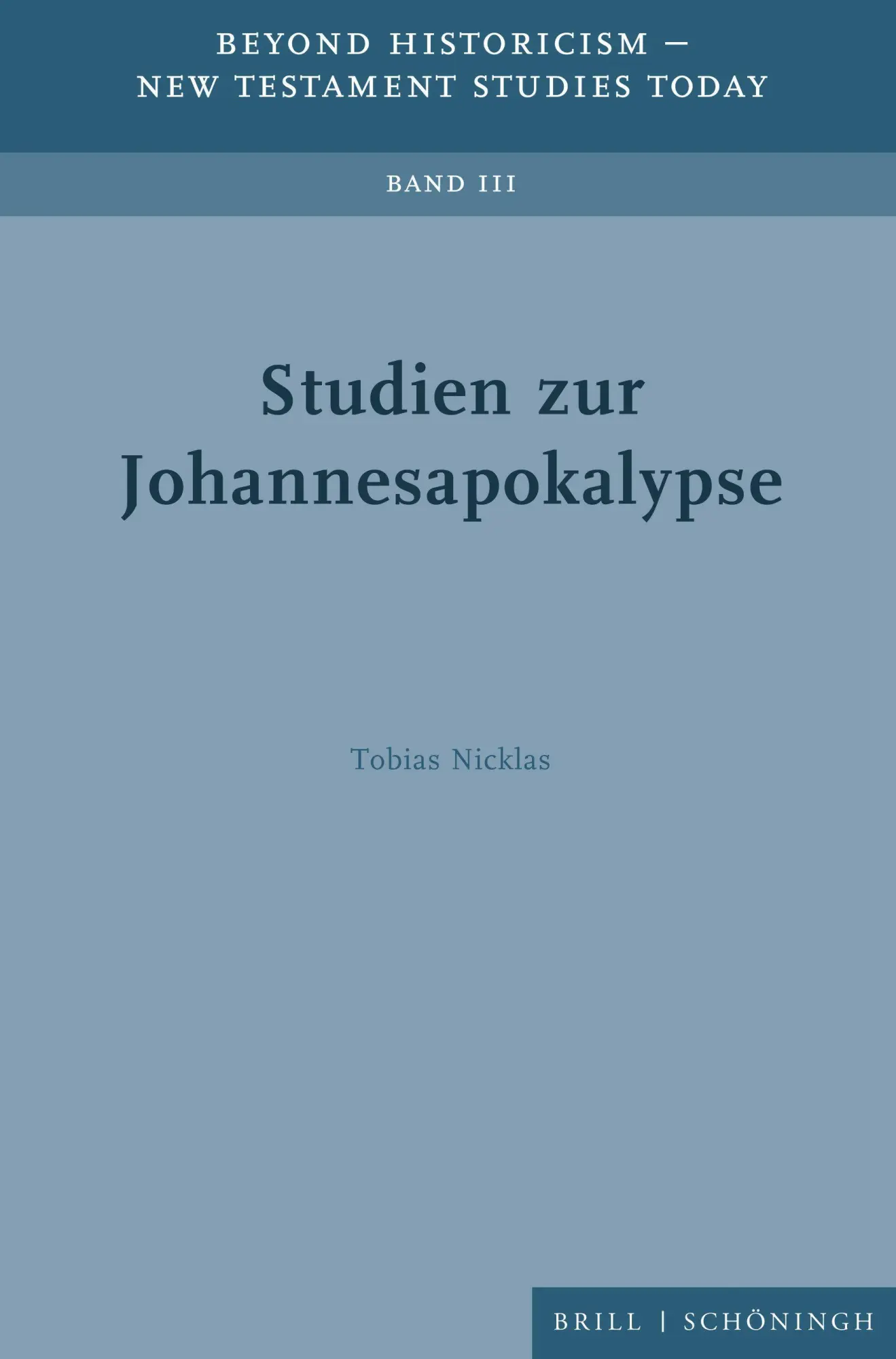 Cover: 9783506791634 | Studien zur Johannesapokalypse | Tobias Nicklas | Buch | X | Deutsch