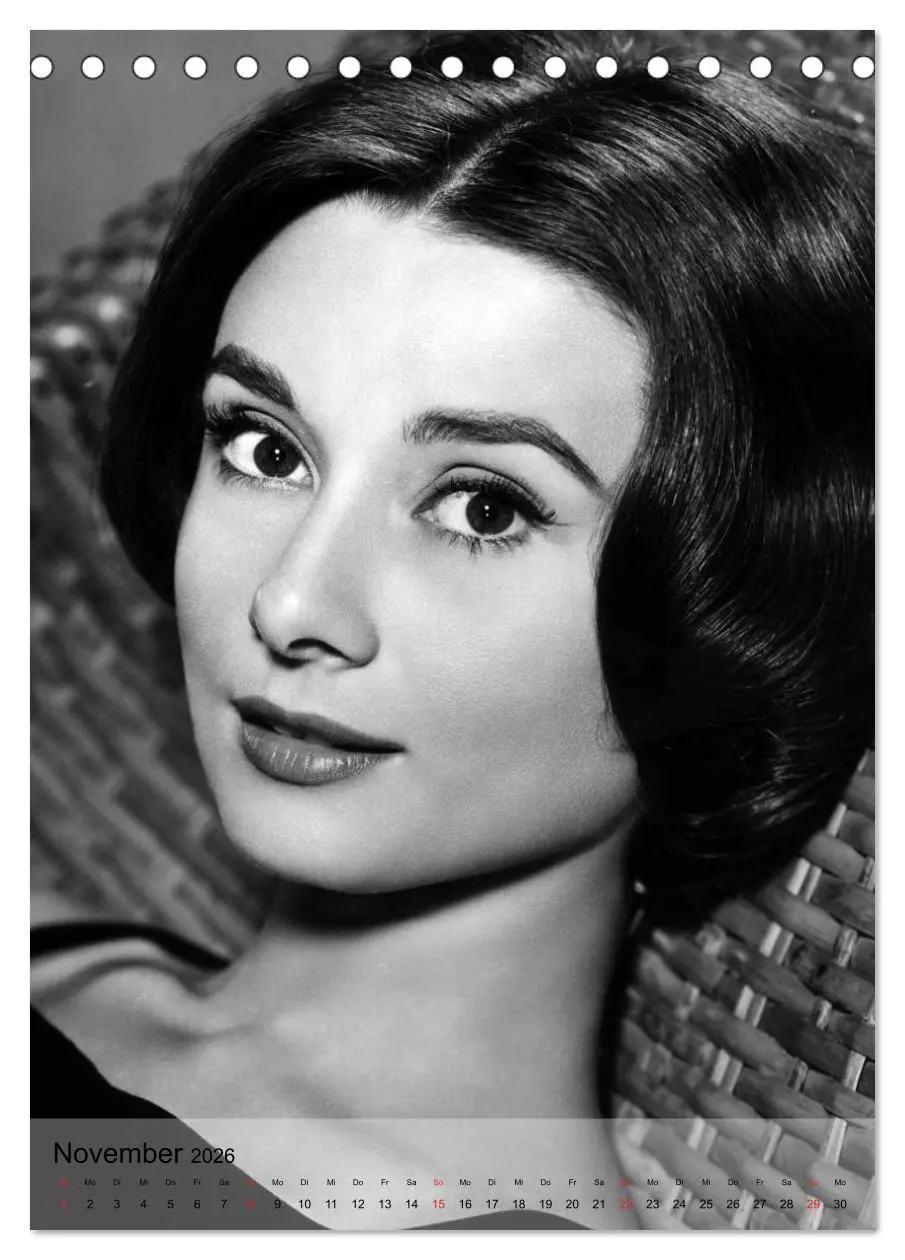 Bild: 9783516451634 | Hollywood-Diva - Audrey Hepburn (Tischkalender 2026 DIN A5 hoch),...