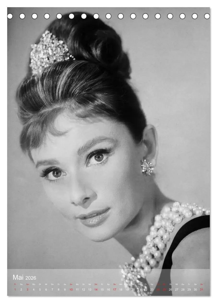 Bild: 9783516451634 | Hollywood-Diva - Audrey Hepburn (Tischkalender 2026 DIN A5 hoch),...