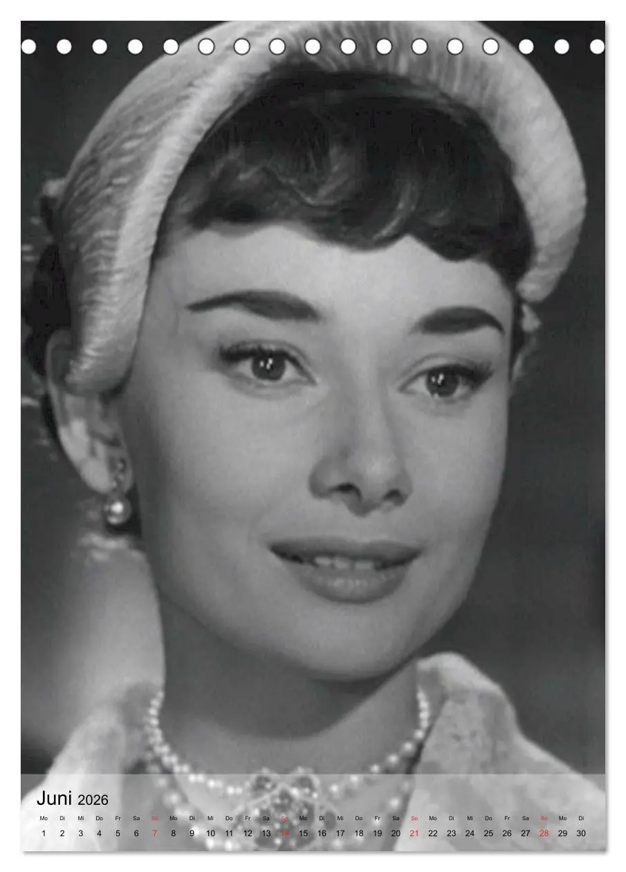 Bild: 9783516451634 | Hollywood-Diva - Audrey Hepburn (Tischkalender 2026 DIN A5 hoch),...