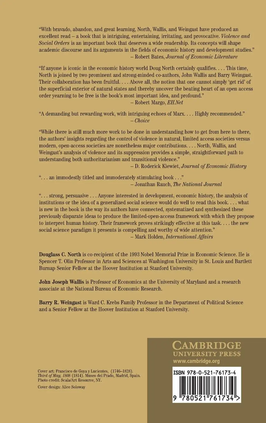 Rückseite: 9780521761734 | Violence and Social Orders | Douglass C. North (u. a.) | Buch | 2009