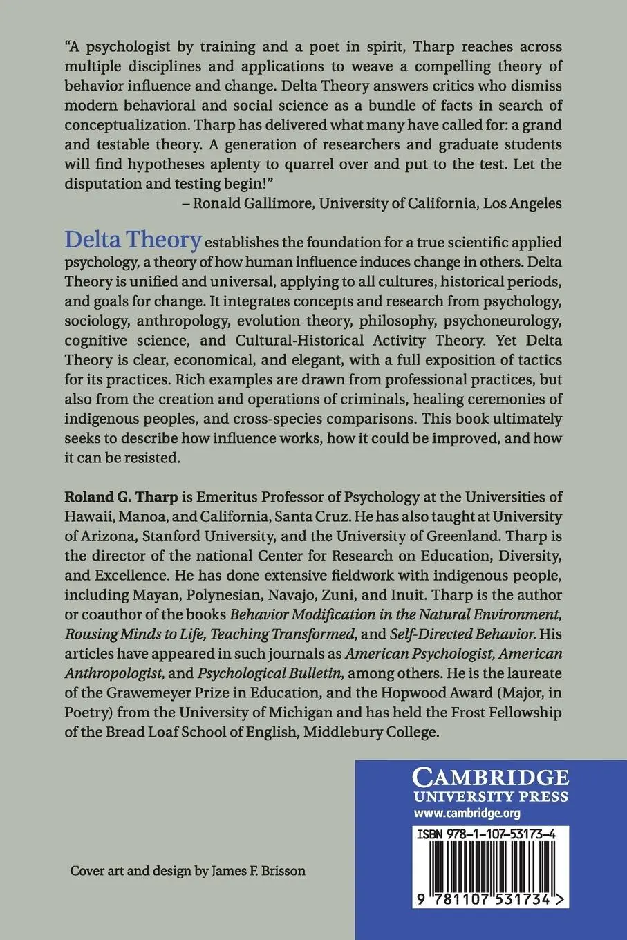 Rückseite: 9781107531734 | Delta Theory and Psychosocial Systems | Roland G. Tharp | Taschenbuch