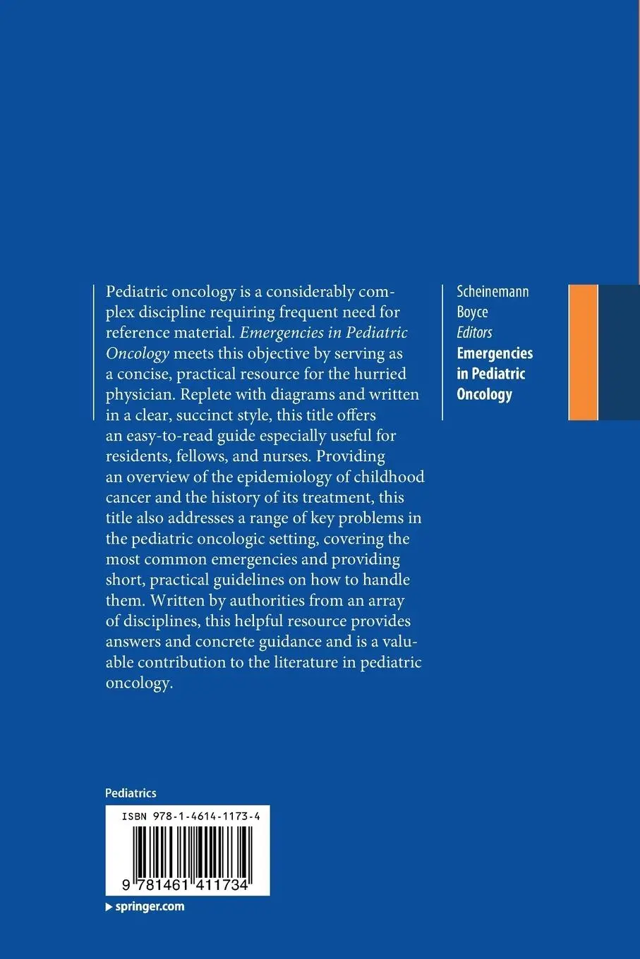 Rückseite: 9781461411734 | Emergencies in Pediatric Oncology | Allison E. Boyce (u. a.) | Buch