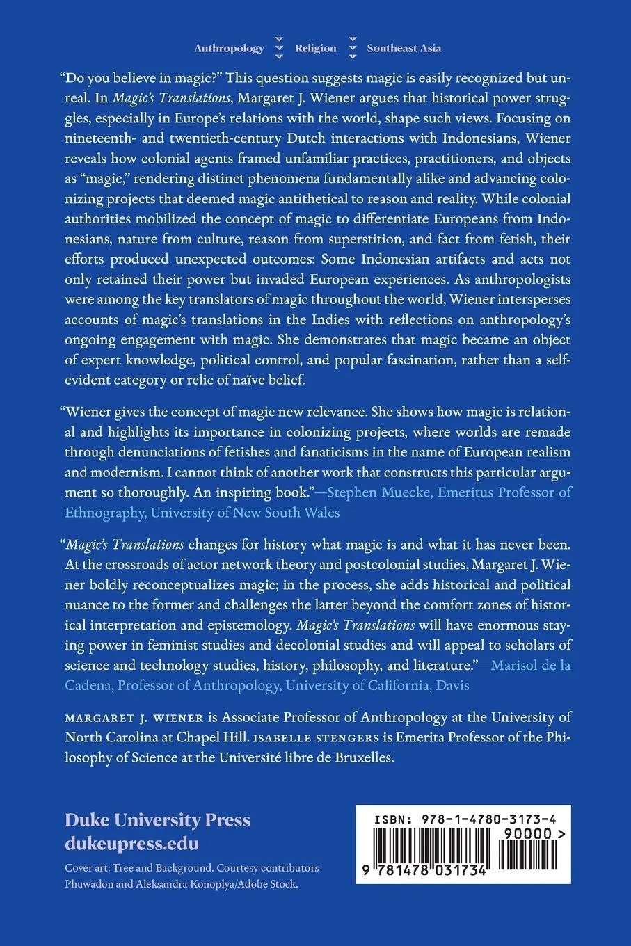 Rückseite: 9781478031734 | Magic's Translations | Reality Politics in Colonial Indonesia | Wiener