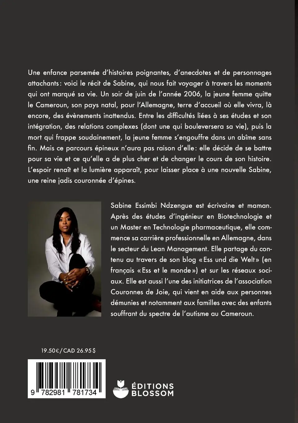 Rückseite: 9782981781734 | Couronnée d'épines | Quand l'espoir renait au-delà de la douleur