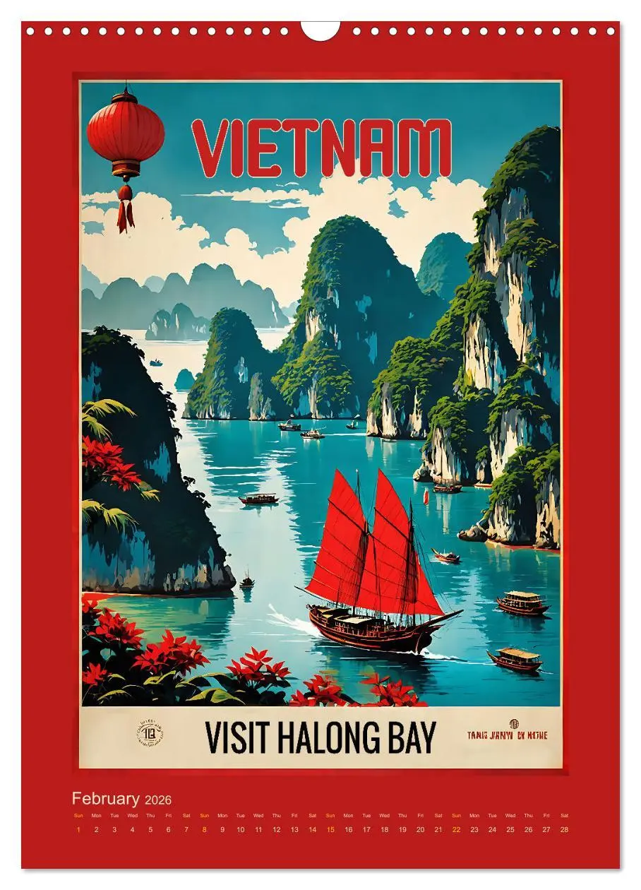Bild: 9783457281734 | World Travel Posters - Nostalgic Trip Around the Globe (Wall...