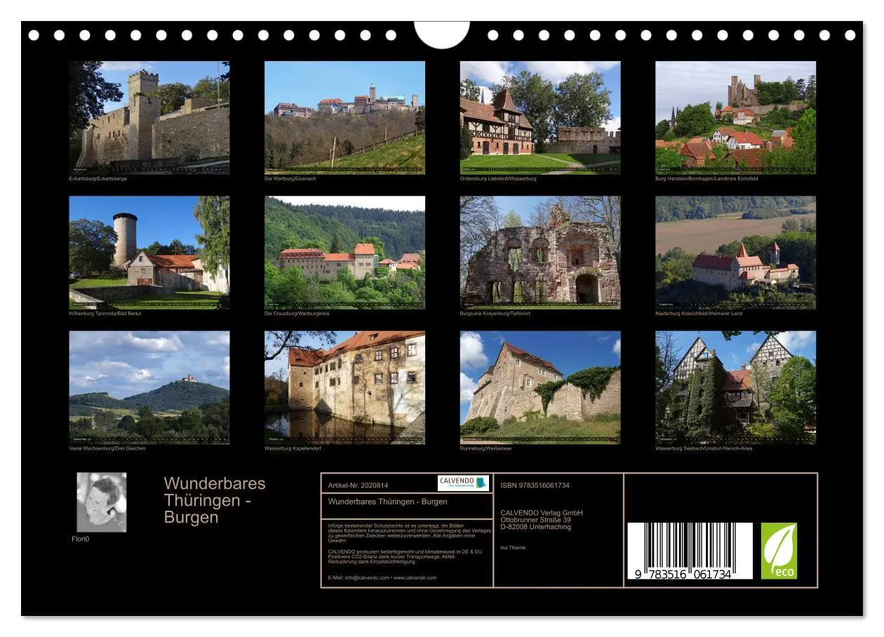 Bild: 9783516061734 | Wunderbares Thüringen - Burgen (Wandkalender 2026 DIN A4 quer),...