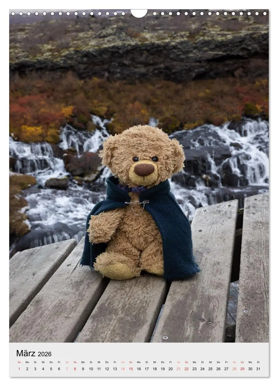 Bild: 9783516371734 | Travelling Teddy in Island (Wandkalender 2026 DIN A3 hoch),...