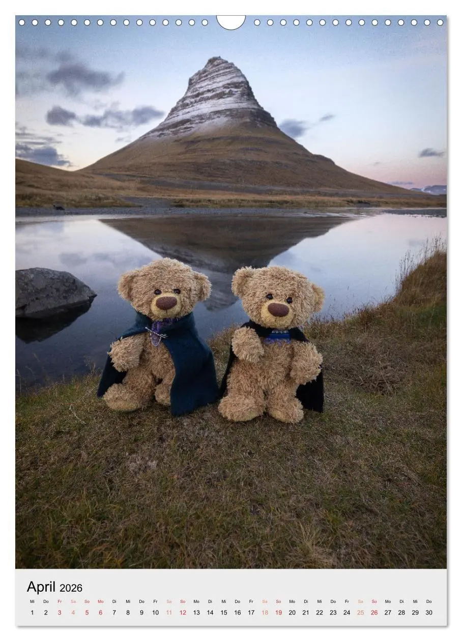 Bild: 9783516371734 | Travelling Teddy in Island (Wandkalender 2026 DIN A3 hoch),...