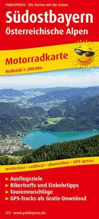 Cover: 9783899201734 | Motorradkarte Südostbayern - Österreichische Alpen 1 : 200 000 | 2010