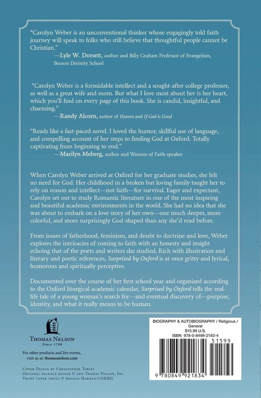Rückseite: 9780849921834 | Surprised by Oxford | Carolyn Weber | Taschenbuch | Englisch | 2013