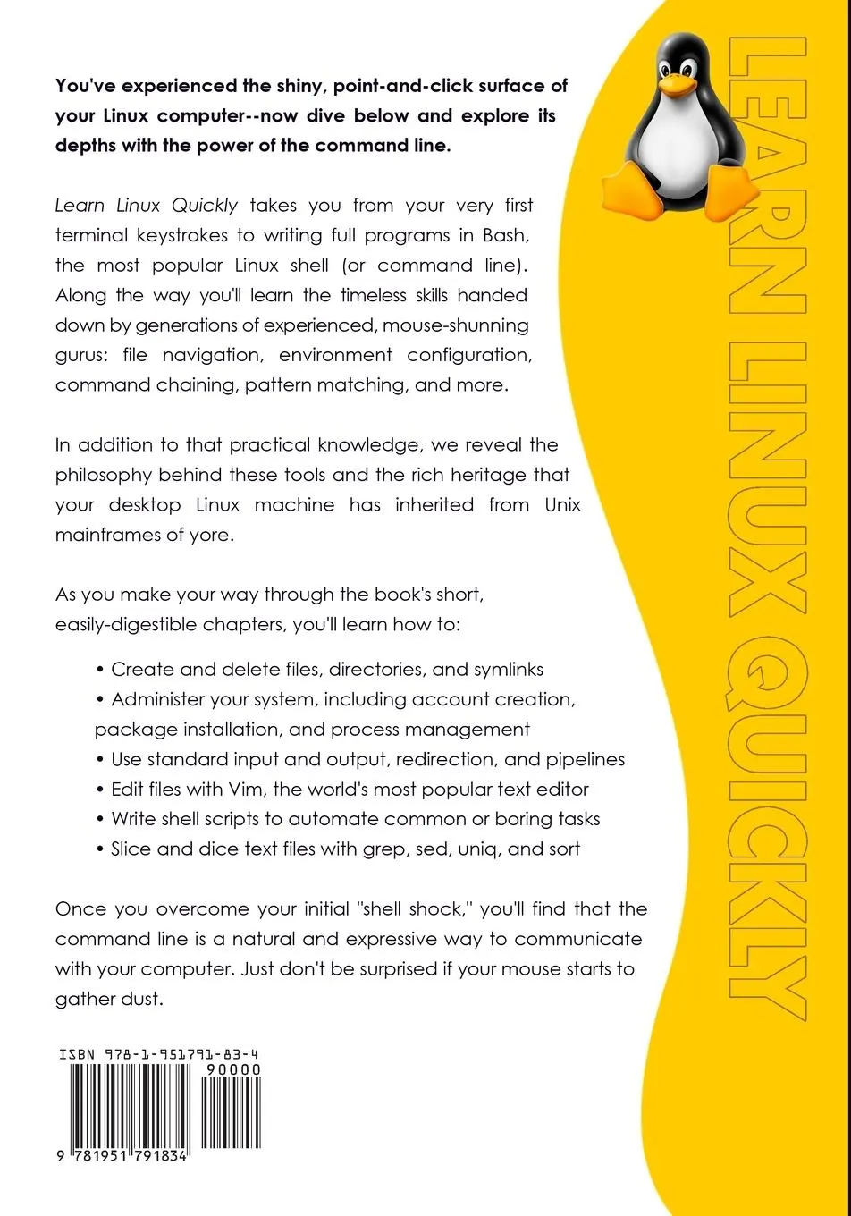 Rückseite: 9781951791834 | Learn Linux Quickly | Code Quickly (u. a.) | Taschenbuch | Englisch