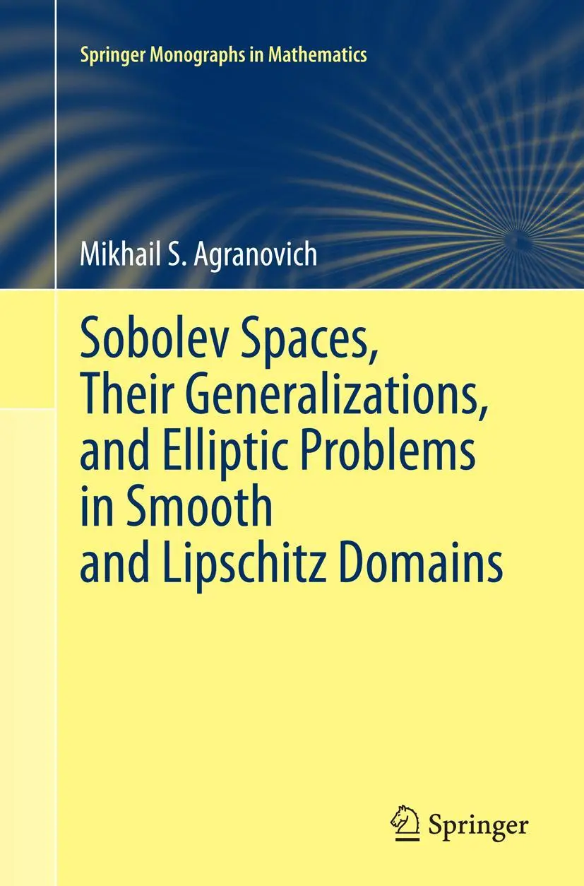 Cover: 9783319351834 | Sobolev Spaces, Their Generalizations and Elliptic Problems in...