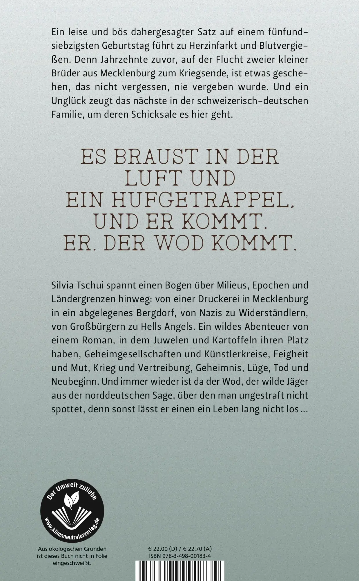 Rückseite: 9783498001834 | Der Wod | Silvia Tschui | Buch | 272 S. | Deutsch | 2021