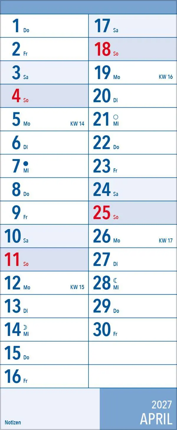 Bild: 9783819301834 | XL Planer Großdruck 2027 | Verlag Korsch | Kalender | 12 S. | Deutsch