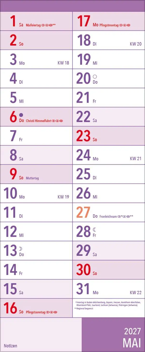 Bild: 9783819301834 | XL Planer Großdruck 2027 | Verlag Korsch | Kalender | 12 S. | Deutsch