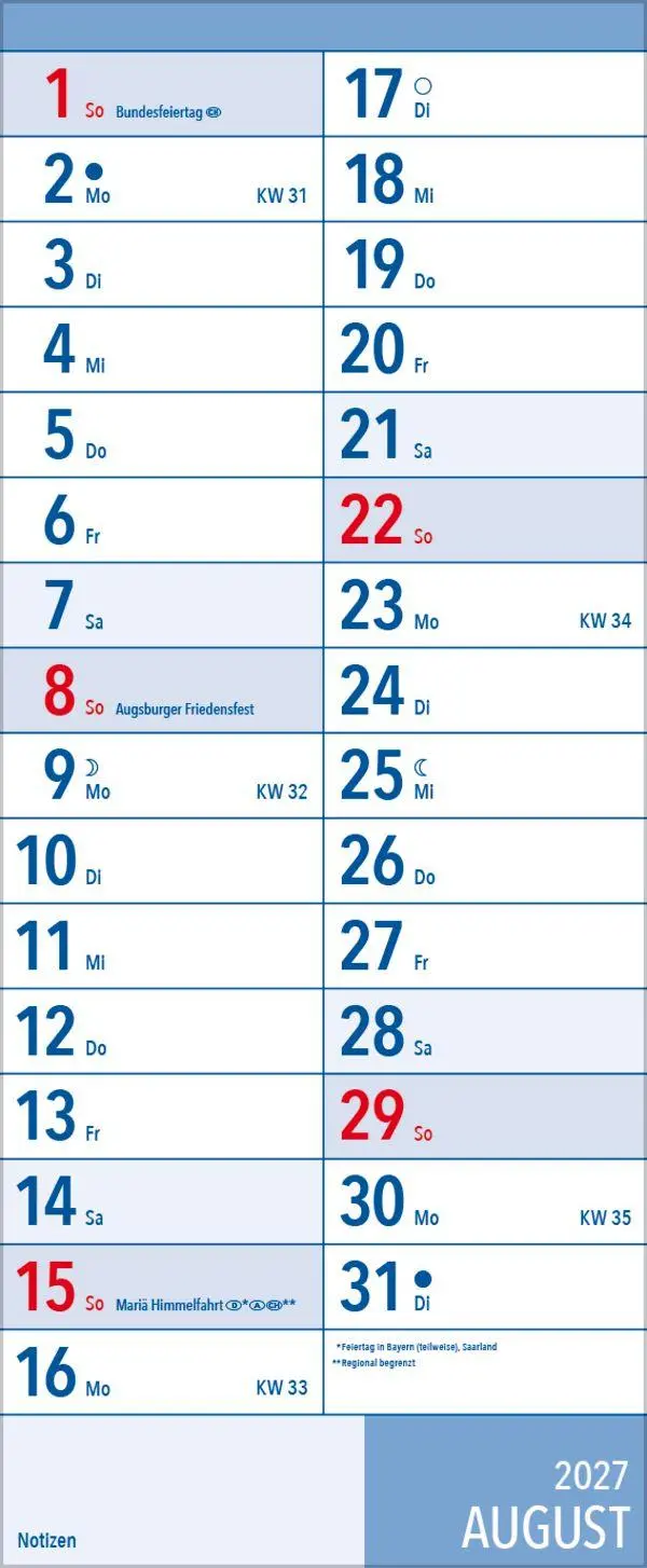 Bild: 9783819301834 | XL Planer Großdruck 2027 | Verlag Korsch | Kalender | 12 S. | Deutsch