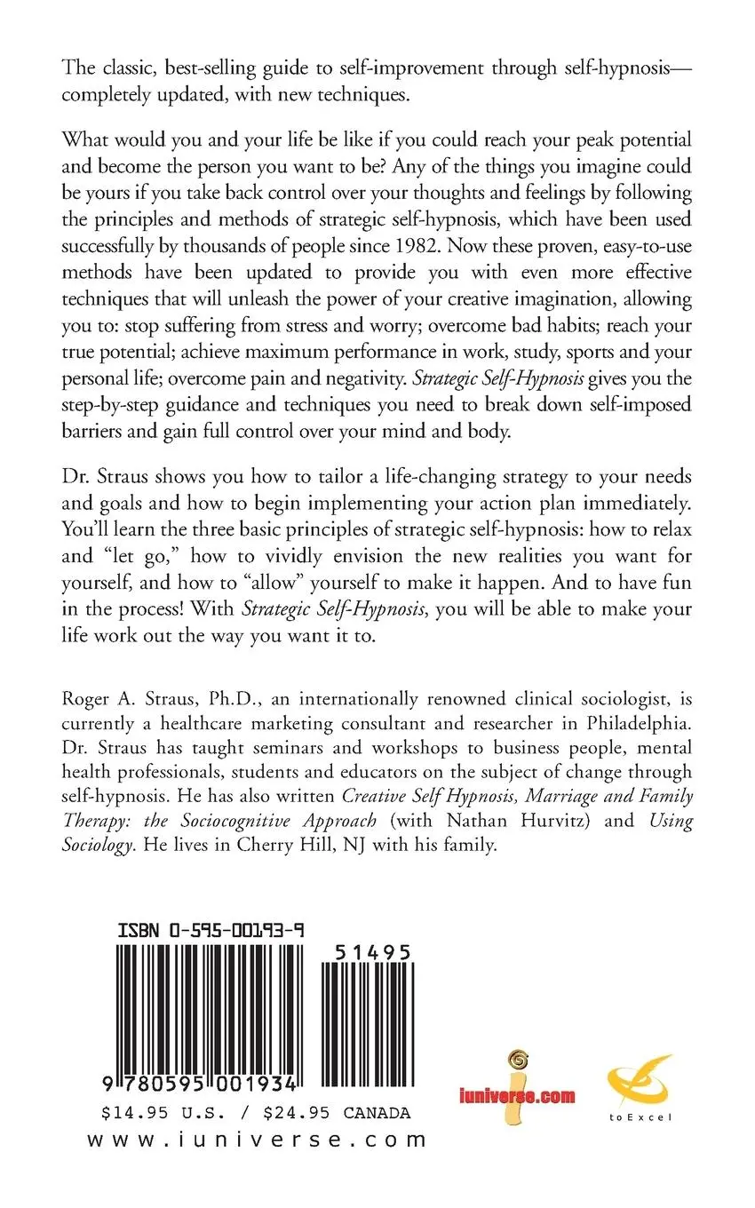 Rückseite: 9780595001934 | Strategic Self-Hypnosis | Roger A. Straus | Taschenbuch | Englisch