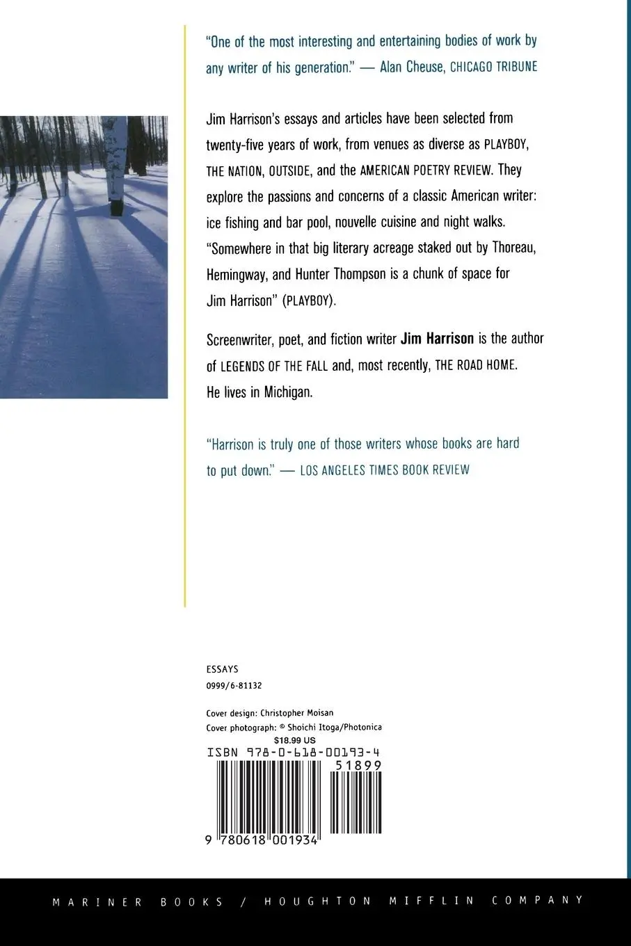 Rückseite: 9780618001934 | Just Before Dark | Jim Harrison | Taschenbuch | Englisch | 1999