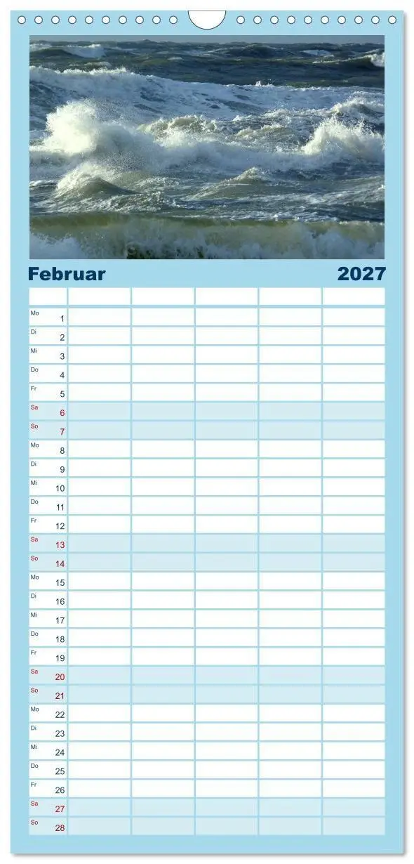 Bild: 9783594331934 | Familienplaner 2027 - Strandwanderungen auf Texel mit 5 Spalten...